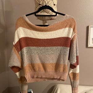 Striped Cropped Free People Sweater